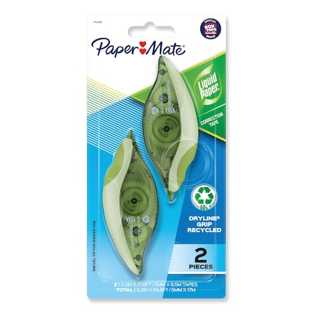 Paper Mate DryLine Grip CorrectionTape1/5"x335", PK2 1744480